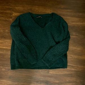 Express Hunter Green Chenille Sweater, Size Small